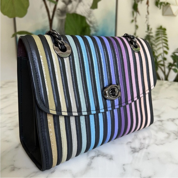 Coach Parker with Ombré Quilting Leather Shoulder Crossbody GOOD USED CONDITION - Picture 16 of 16